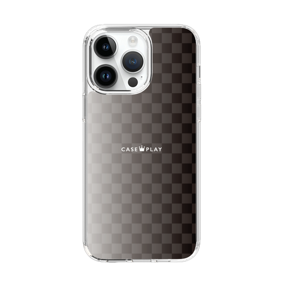 スリムプロテクションケース［ CASEPLAY Check - Black ］