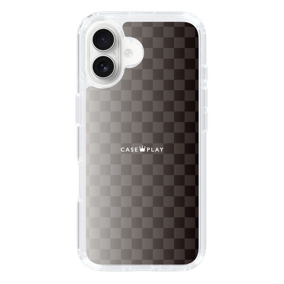 スリムプロテクションケース［ CASEPLAY Check - Black ］