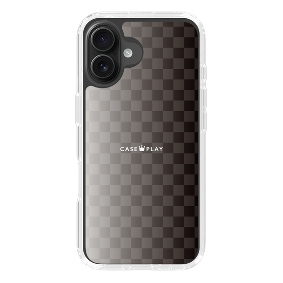 スリムプロテクションケース［ CASEPLAY Check - Black ］