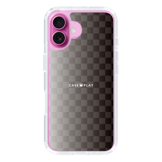 スリムプロテクションケース［ CASEPLAY Check - Black ］