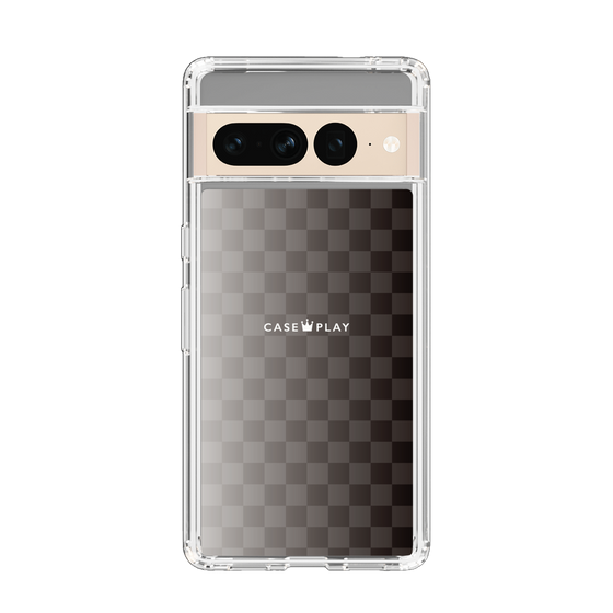 スリムプロテクションケース［ CASEPLAY Check - Black ］