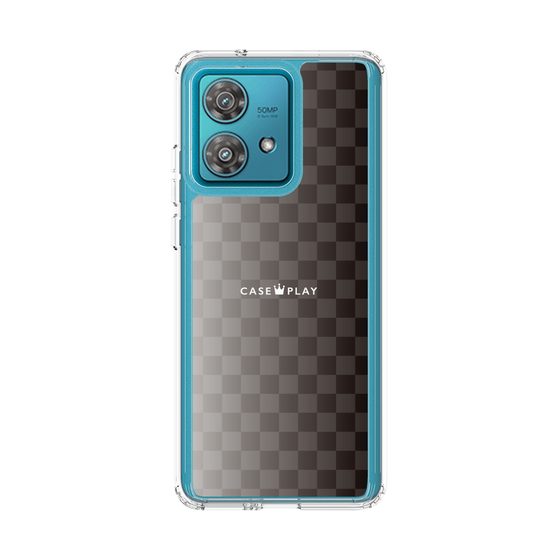 スリムプロテクションケース［ CASEPLAY Check - Black ］