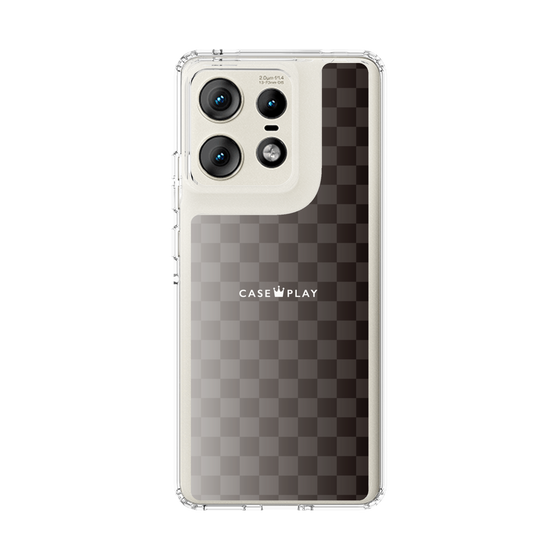 スリムプロテクションケース［ CASEPLAY Check - Black ］