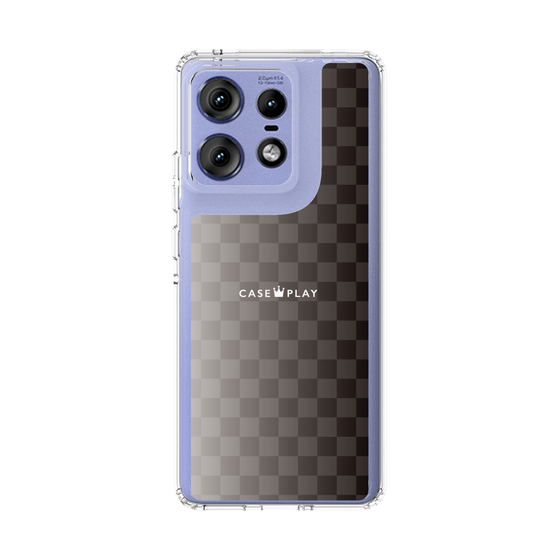 スリムプロテクションケース［ CASEPLAY Check - Black ］