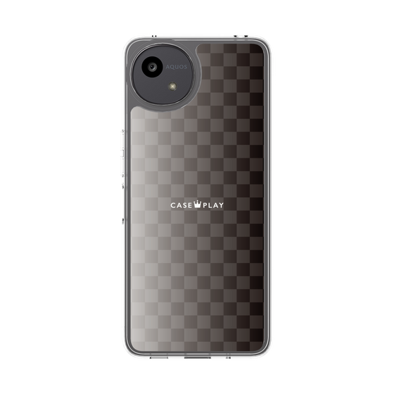 スリムプロテクションケース［ CASEPLAY Check - Black ］