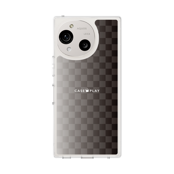 スリムプロテクションケース［ CASEPLAY Check - Black ］