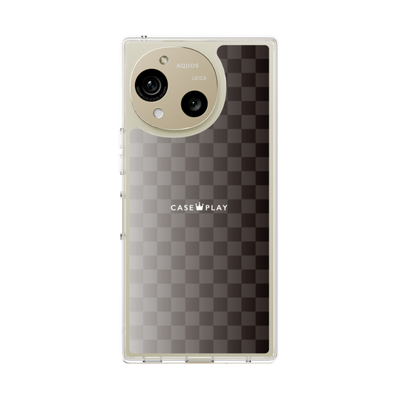 スリムプロテクションケース［ CASEPLAY Check - Black ］
