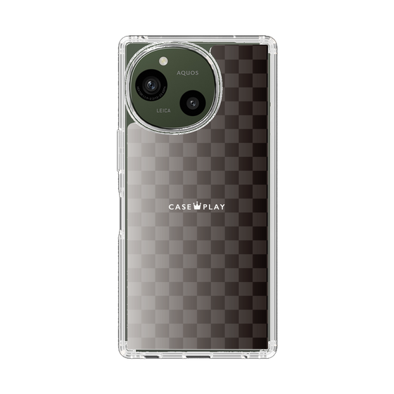スリムプロテクションケース［ CASEPLAY Check - Black ］