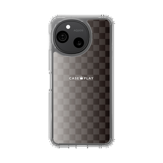 スリムプロテクションケース［ CASEPLAY Check - Black ］