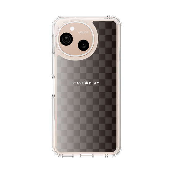 スリムプロテクションケース［ CASEPLAY Check - Black ］