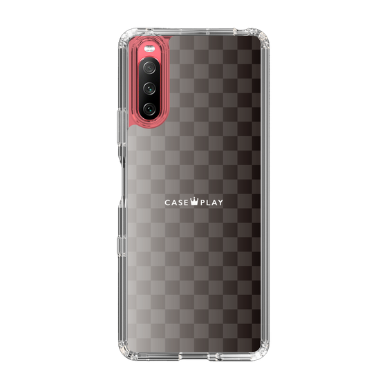 スリムプロテクションケース［ CASEPLAY Check - Black ］