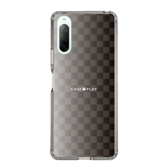 スリムプロテクションケース［ CASEPLAY Check - Black ］