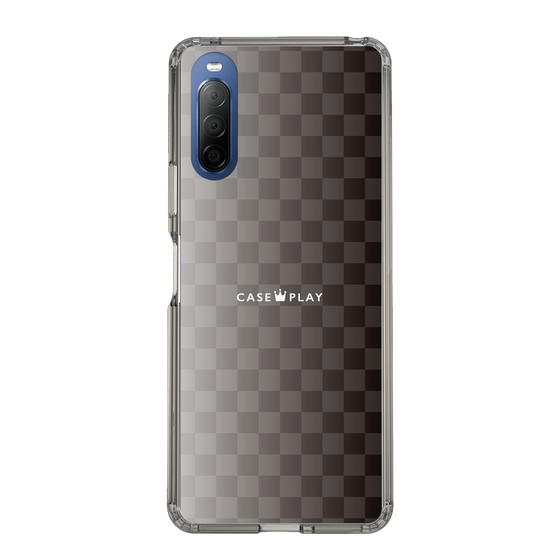 スリムプロテクションケース［ CASEPLAY Check - Black ］