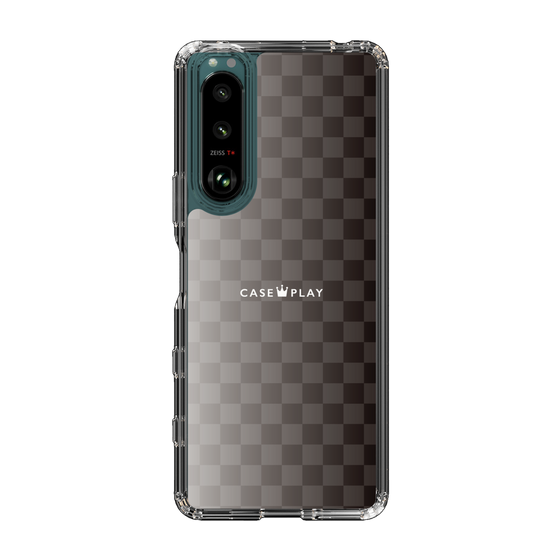 スリムプロテクションケース［ CASEPLAY Check - Black ］