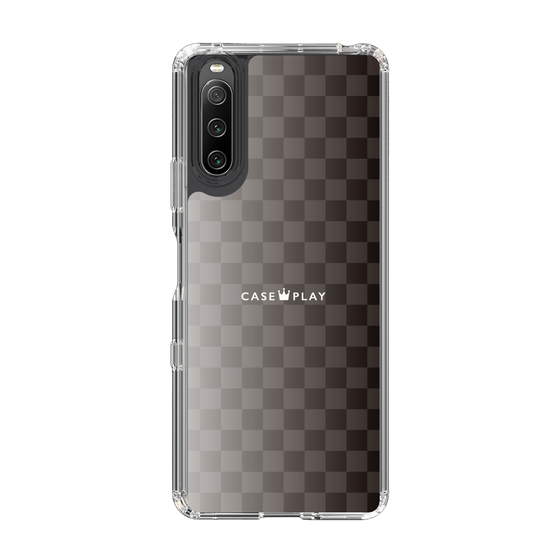 スリムプロテクションケース［ CASEPLAY Check - Black ］