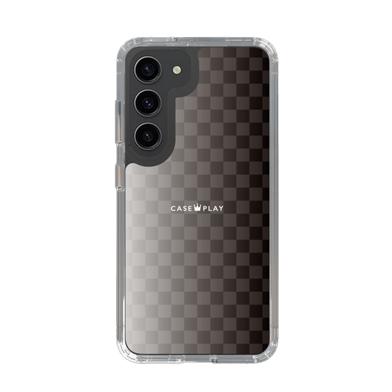 スリムプロテクションケース［ CASEPLAY Check - Black ］