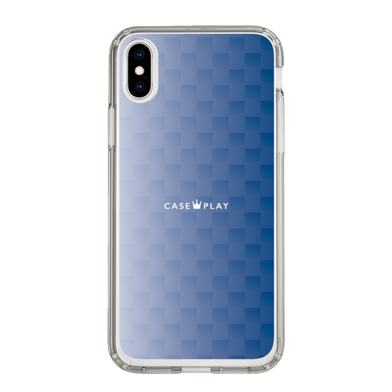 スリムプロテクションケース［ CASEPLAY Check - Blue ］