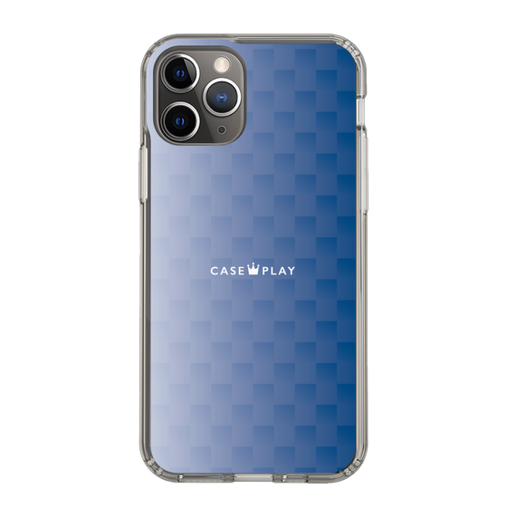 スリムプロテクションケース［ CASEPLAY Check - Blue ］