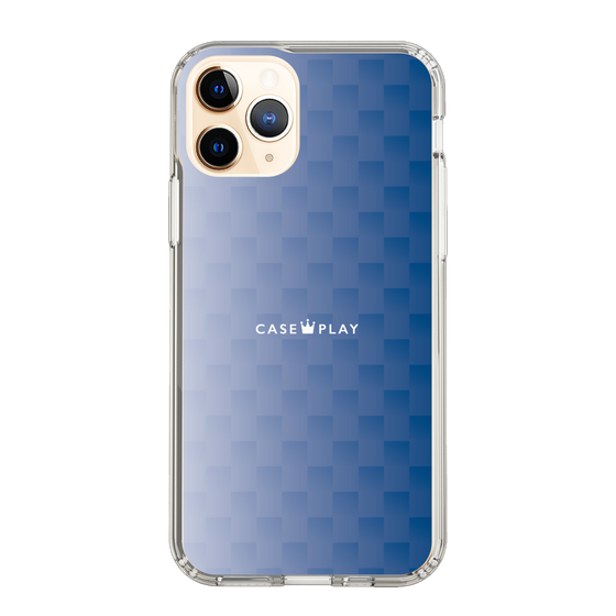 スリムプロテクションケース［ CASEPLAY Check - Blue ］