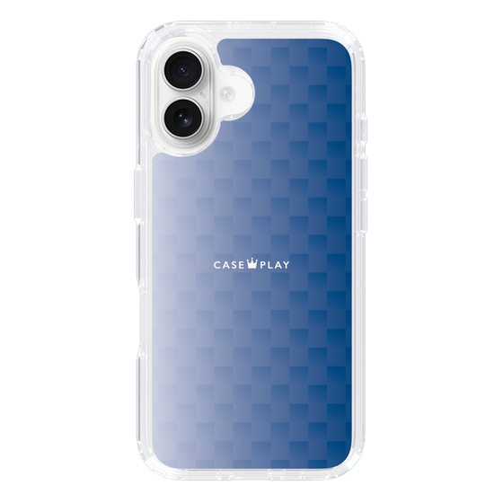 スリムプロテクションケース［ CASEPLAY Check - Blue ］