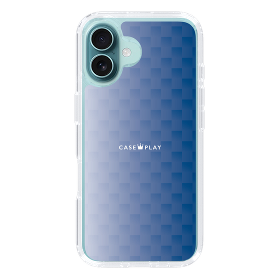 スリムプロテクションケース［ CASEPLAY Check - Blue ］