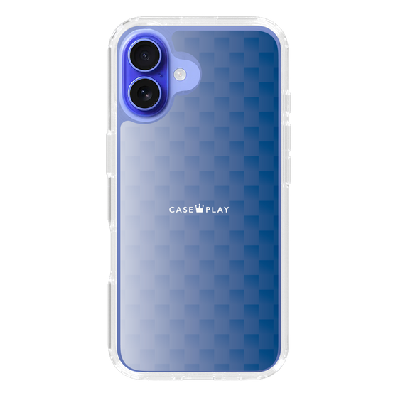 スリムプロテクションケース［ CASEPLAY Check - Blue ］