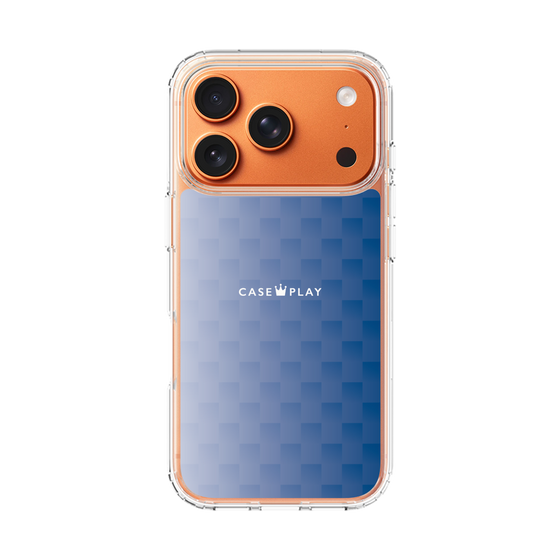 スリムプロテクションケース［ CASEPLAY Check - Blue ］