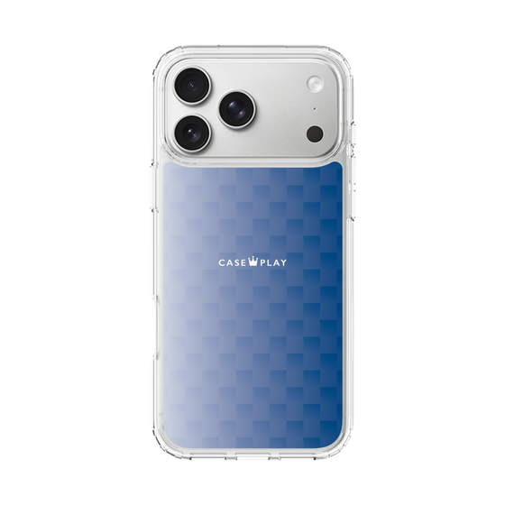 スリムプロテクションケース［ CASEPLAY Check - Blue ］