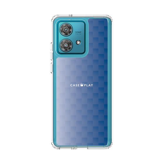 スリムプロテクションケース［ CASEPLAY Check - Blue ］