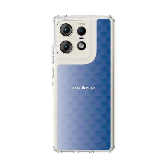 スリムプロテクションケース［ CASEPLAY Check - Blue ］