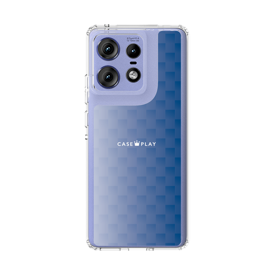 スリムプロテクションケース［ CASEPLAY Check - Blue ］