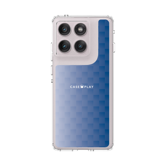 スリムプロテクションケース［ CASEPLAY Check - Blue ］
