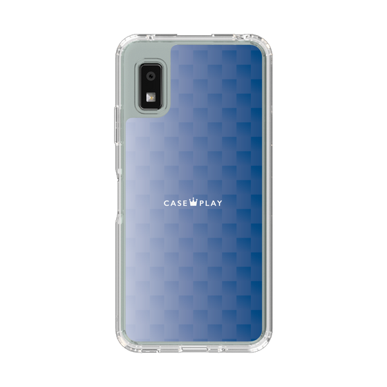 スリムプロテクションケース［ CASEPLAY Check - Blue ］