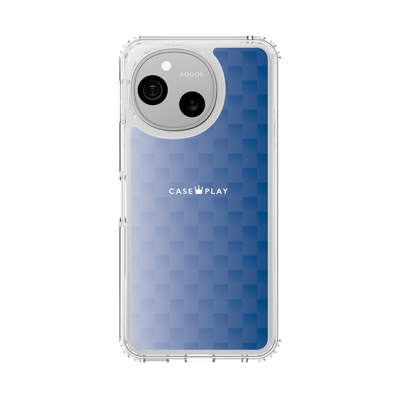 スリムプロテクションケース［ CASEPLAY Check - Blue ］