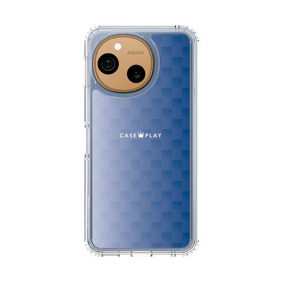 スリムプロテクションケース［ CASEPLAY Check - Blue ］
