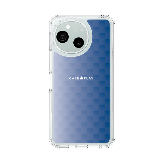 スリムプロテクションケース［ CASEPLAY Check - Blue ］