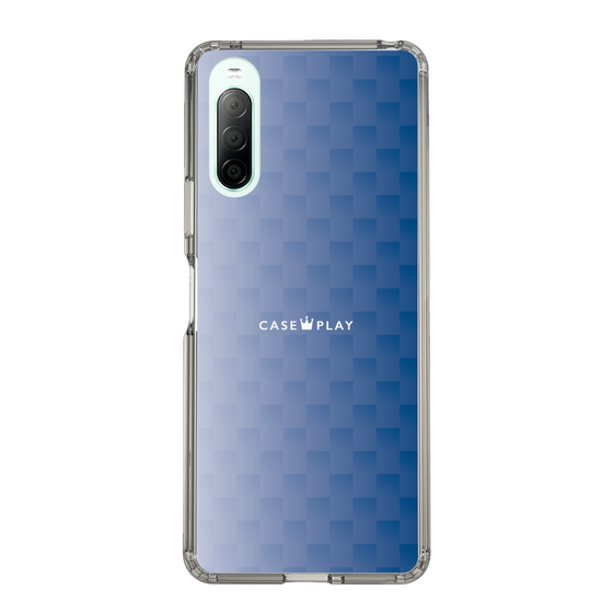 スリムプロテクションケース［ CASEPLAY Check - Blue ］