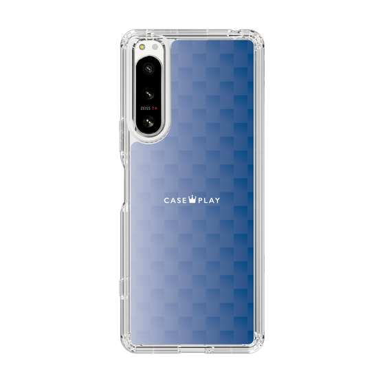 スリムプロテクションケース［ CASEPLAY Check - Blue ］