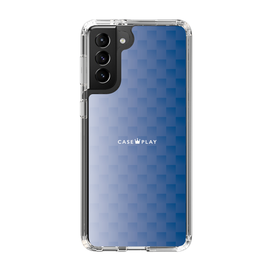 スリムプロテクションケース［ CASEPLAY Check - Blue ］