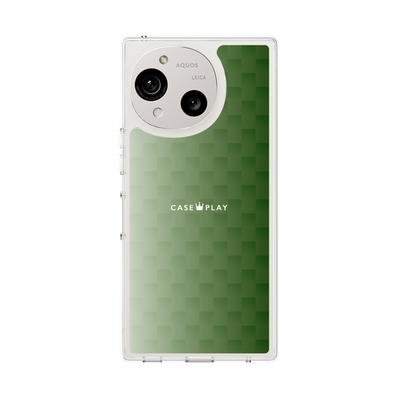 スリムプロテクションケース［ CASEPLAY Check - Green ］
