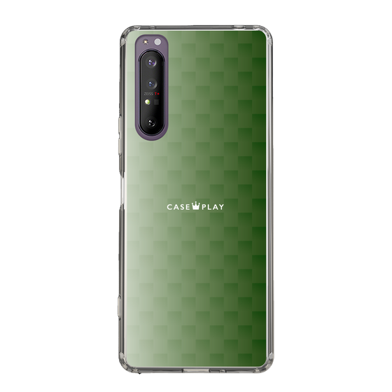 スリムプロテクションケース［ CASEPLAY Check - Green ］