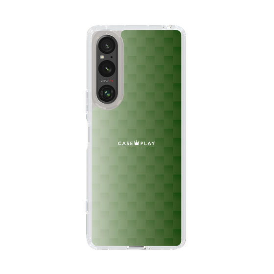 スリムプロテクションケース［ CASEPLAY Check - Green ］