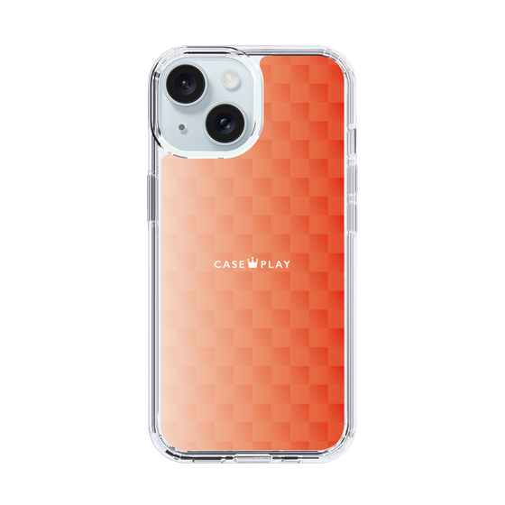 スリムプロテクションケース［ CASEPLAY Check - Orange ］