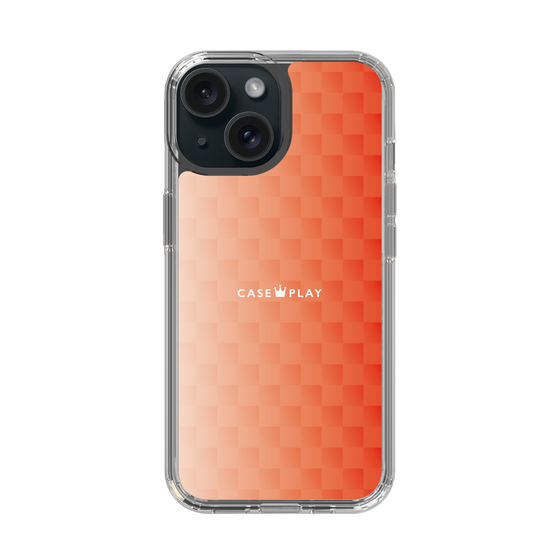 スリムプロテクションケース［ CASEPLAY Check - Orange ］