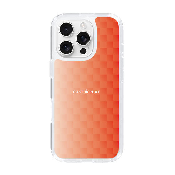 スリムプロテクションケース［ CASEPLAY Check - Orange ］