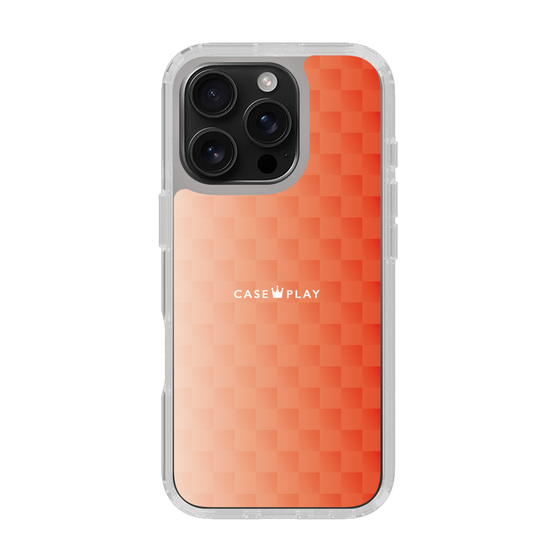 スリムプロテクションケース［ CASEPLAY Check - Orange ］