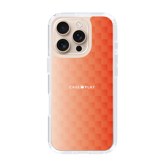 スリムプロテクションケース［ CASEPLAY Check - Orange ］