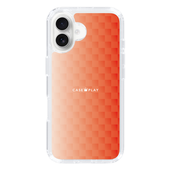 スリムプロテクションケース［ CASEPLAY Check - Orange ］