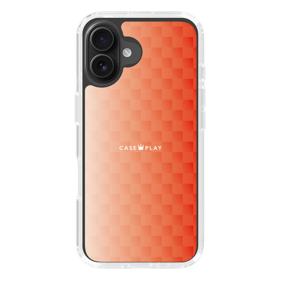 スリムプロテクションケース［ CASEPLAY Check - Orange ］