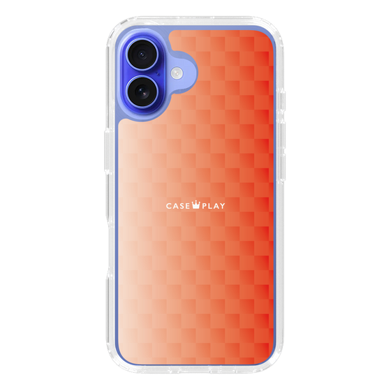 スリムプロテクションケース［ CASEPLAY Check - Orange ］